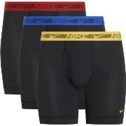 Nike Kalsonger 3P Dri-Fit Ultra Stretch Micro Boxer Brief Svart/Röd po...