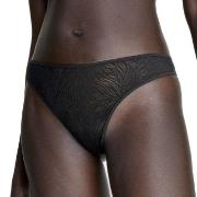 Calvin Klein Trosor Sheer Marquisette Lace Thong Svart polyamid Large ...