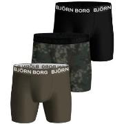 Björn Borg Kalsonger 3P Performance Boxer 1729 Grön Mönstrad polyester...