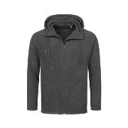 Stedman Hooded Fleece Jacket For Men Grå polyester Small Herr