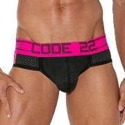 Code 22 Kalsonger Motion Push-Up Brief Svart/Rosa Large Herr