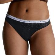 Calvin Klein Trosor Lace Thong Svart polyamid X-Large Dam