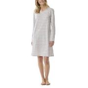 Schiesser Women Longsleeve Nightdress Vit/Grå bomull 36 Dam