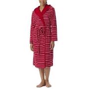 Schiesser Women Terry Bathrobe Röd/Vit Medium Dam