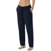 Schiesser Mix and Relax Jersey Long Lounge Pants Blå Mönstrad bomull 3...