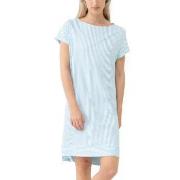 Mey Elva Nightshirt Vit/Blå bomull 44 Dam