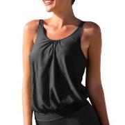 Wiki Loose Tankini Top Svart E/F XL Dam