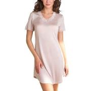 Lady Avenue Silk Jersey Nightgown Champagne silke X-Large Dam