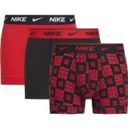 Nike Kalsonger 6P Everyday Cotton Stretch Trunks Röd/svart bomull Larg...