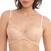 Wacoal BH Raffine Plunge Push Up Bra Beige B 90 Dam