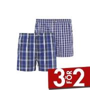 Jockey Kalsonger 2P Woven Boxer Shorts 3XL-6XL Marin Rutig bomull 3XL ...