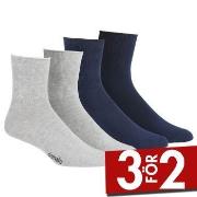 Damella Strumpor 2P Seamless Socks Marin/Grå Strl 43/46 Dam