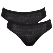 Sloggi Trosor 6P ZERO Motion Ultra High Leg Brief Svart polyester X-La...