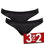 Sloggi Trosor 4P ZERO Motion Mini Brief Svart polyester Medium Dam