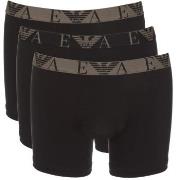 Armani Cotton Boxers Kalsonger 9P Svart bomull X-Large Herr