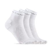 Craft Strumpor 3P Core Dry Mid Socks Vit nylon Strl 37/39