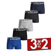 Björn Borg Kalsonger 5P Cotton Stretch Shorts For Boys Blå/Grå bomull ...