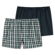 Schiesser Kalsonger 2P Boxershorts multipack Blå/Grön bomull Small Her...