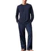 Calvin Klein Cotton Poplin Long Sleeve Pant Set Marin Medium Dam