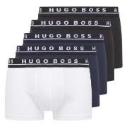 BOSS Kalsonger 5P Cotton Boxer Trunks A Svart/Blå bomull X-Large Herr