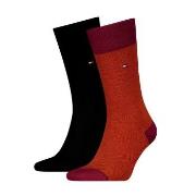 Tommy Hilfiger Strumpor 2P Men Birdeye Sock Svart/Röd Strl 43/46 Herr