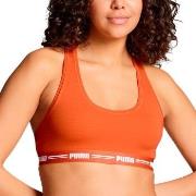 Puma BH Iconic Racer Back Bra Orange X-Large Dam