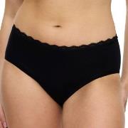 Triumph Trosor Feel Of Cotton Midi Brief Svart bomull 44 Dam