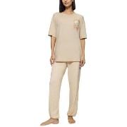 Triumph Endless Comfort Long Sleeve Pyjama Creme 42 Dam