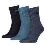 Puma Strumpor 3P Short Crew Unisex Socks Svart/Blå Strl 35/39