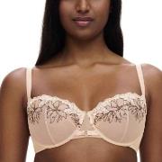 Chantelle BH Pulp Underwired Half Cup Bra Svart m Beige nylon B 75 Dam