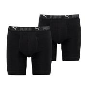 Puma Kalsonger 2P Sport Cotton Long Boxer Svart bomull Small Herr