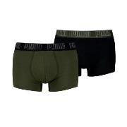 Puma Kalsonger 2P Men Everyday Trunks Svart/Grön bomull Large Herr