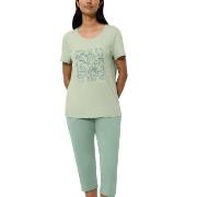 Triumph PK 02 Capri Pyjama Set Grön bomull 38 Dam