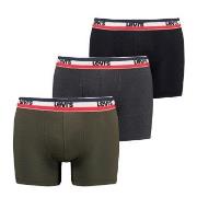 Levis Kalsonger 3P Logo Boxer Brief Svart/Grön bomull X-Large Herr
