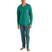 Calida Relax Imprint 3 Pyjamas Blå bomull Medium Herr