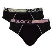 Sloggi Kalsonger 2P Men GO ABC Natural Midi Briefs Svart bomull Small ...