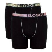 Sloggi Kalsonger 2P Men Go ABC Natural Shorts Svart ekologisk bomull M...