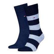 Tommy Hilfiger Strumpor 2P Men Rugby Sock Blå/Ljusblå Strl 39/42 Herr