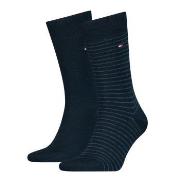 Tommy Hilfiger Strumpor 2P Men Sock Stripe Svart/Blå Strl 47/49 Herr