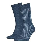 Tommy Hilfiger Strumpor 2P Men Sock Stripe Jeansblå Strl 43/46 Herr