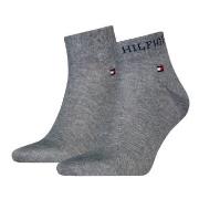 Tommy Hilfiger Strumpor 2P Men Tab Quarter Socks Grå Strl 43/46 Herr