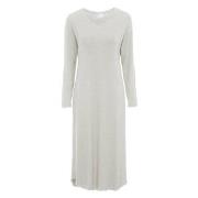 Damella Bamboo Plain Long Sleeve Nightdress Grå Bambu X-Large Dam