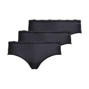 Calvin Klein Trosor 3P Boyshorts Hipster Svart polyamid Large Dam