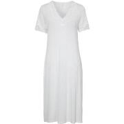 Damella Bamboo Plain Lace Short Sleeve Nightdress Elfenben Bambu X-Lar...