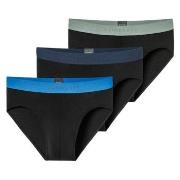 Schiesser Kalsonger 3P 95-5 Multipacks Rio-Slip Svart/Blå bomull X-Lar...