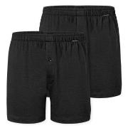 Schiesser Kalsonger 2P Long Boxershorts Svart bomull 3XL Herr