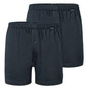 Schiesser Kalsonger 2P Long Boxershorts Mörkblå bomull X-Large Herr