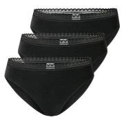 Schiesser Trosor 3P Modern Lace Rio Briefs Svart bomull 48 Dam