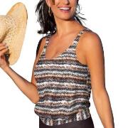 Wiki Puerto Rico Tankini Top Brun mönstrad E/F Medium Dam
