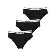 Björn Borg Trosor 3P Logo High Waist Brief Svart bomull Medium Dam